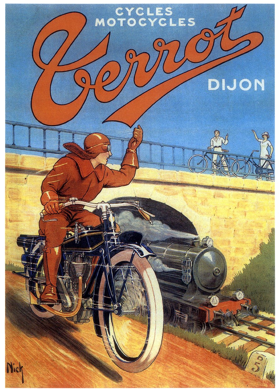 Terrot motos w Dijon, reklama autorstwa Nick