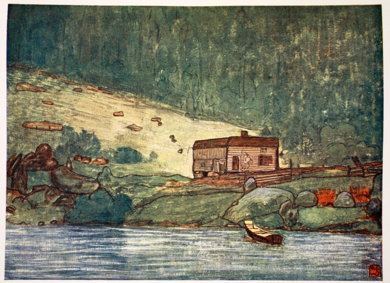 Mała farma nad rzeką w Gjoba, 1905 autorstwa Nico Jungman