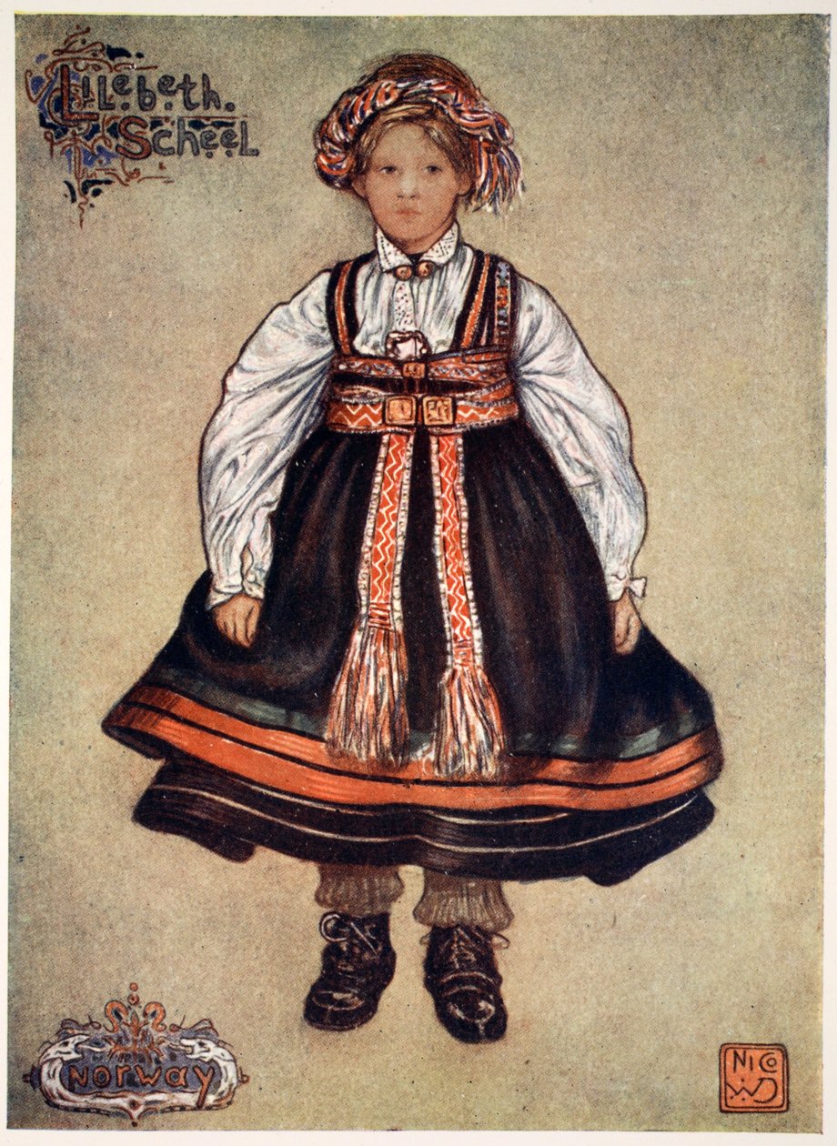 Mała chłopka z Saetersdalen, 1905 autorstwa Nico Jungman
