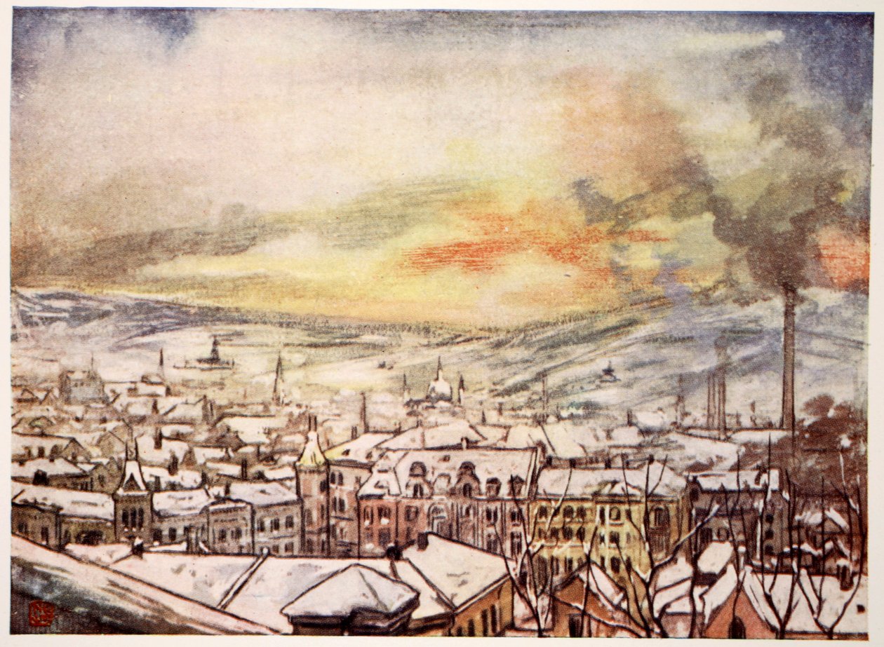 Widok Christianii z lotu ptaka, 1905 autorstwa Nico Jungman