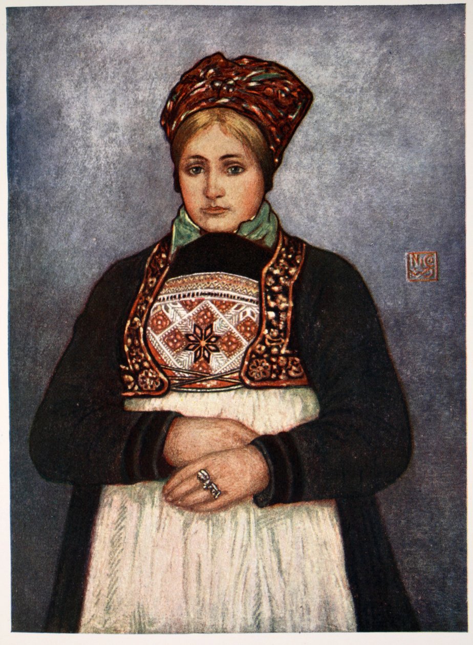 Wiejska dziewczyna, dystrykt Bergen, 1905 autorstwa Nico Jungman