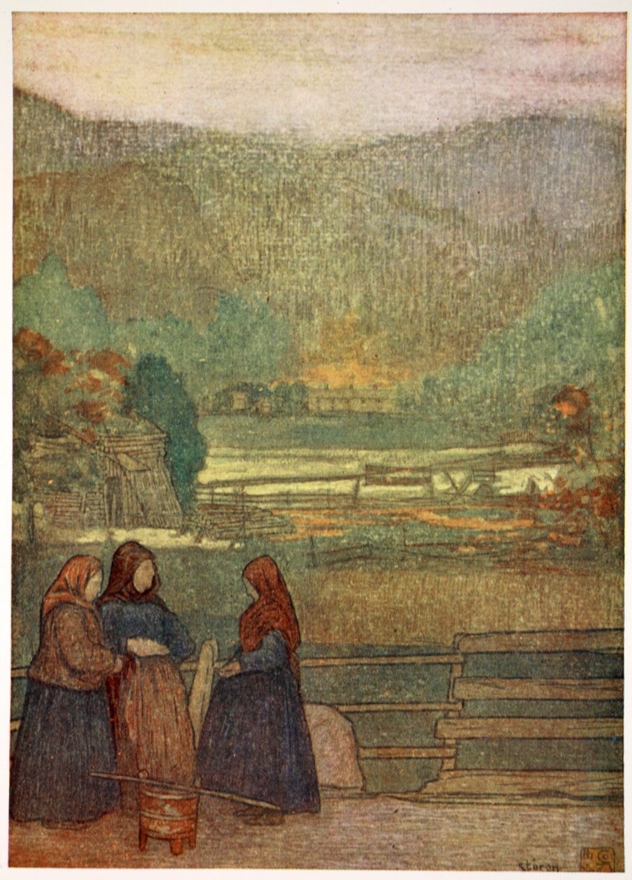 Wiejskie kobiety sprzedające jagody w drodze do Storen, 1905 autorstwa Nico Jungman