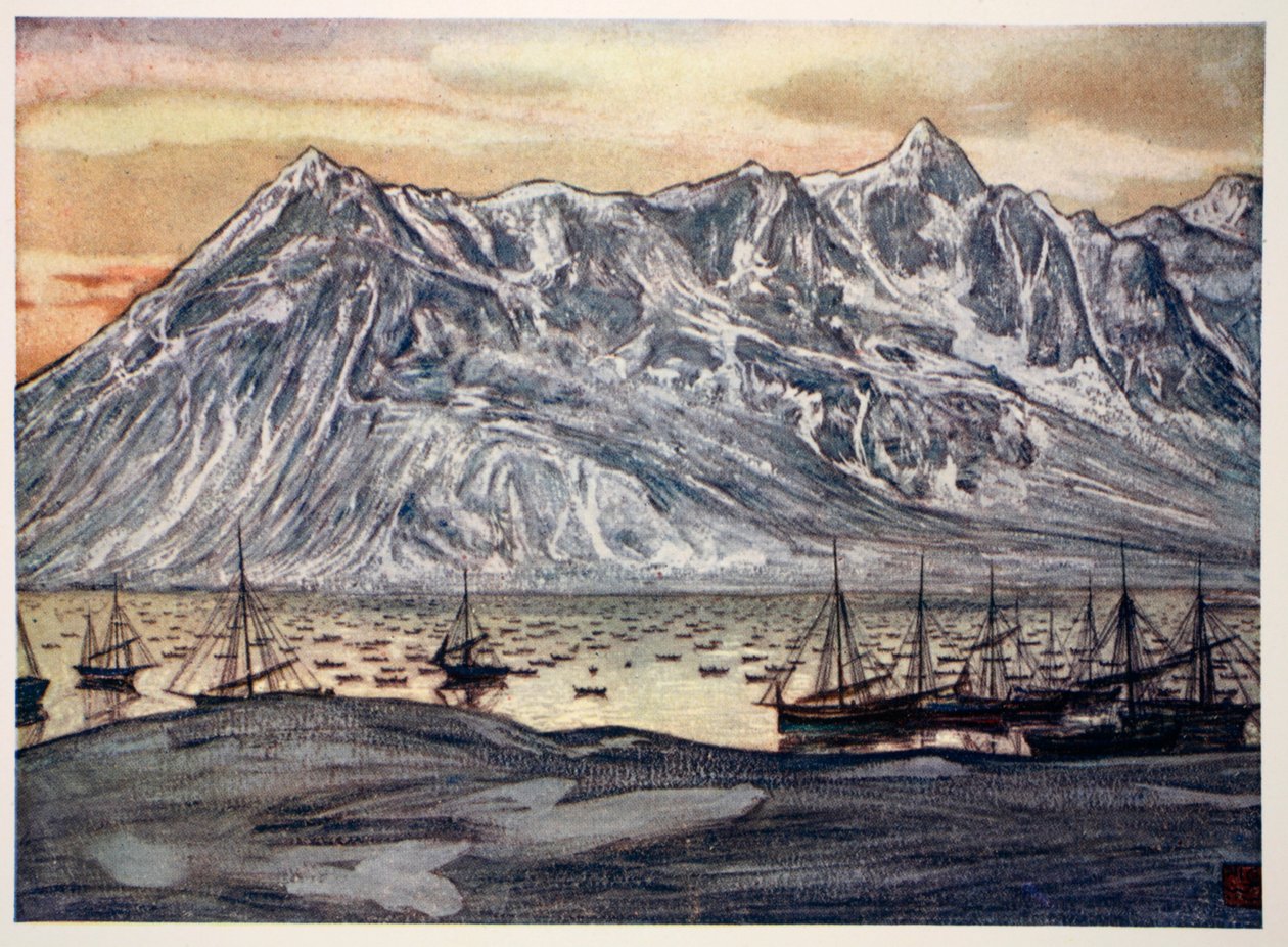Łodzie rybackie na Lofotach, 1905 autorstwa Nico Jungman