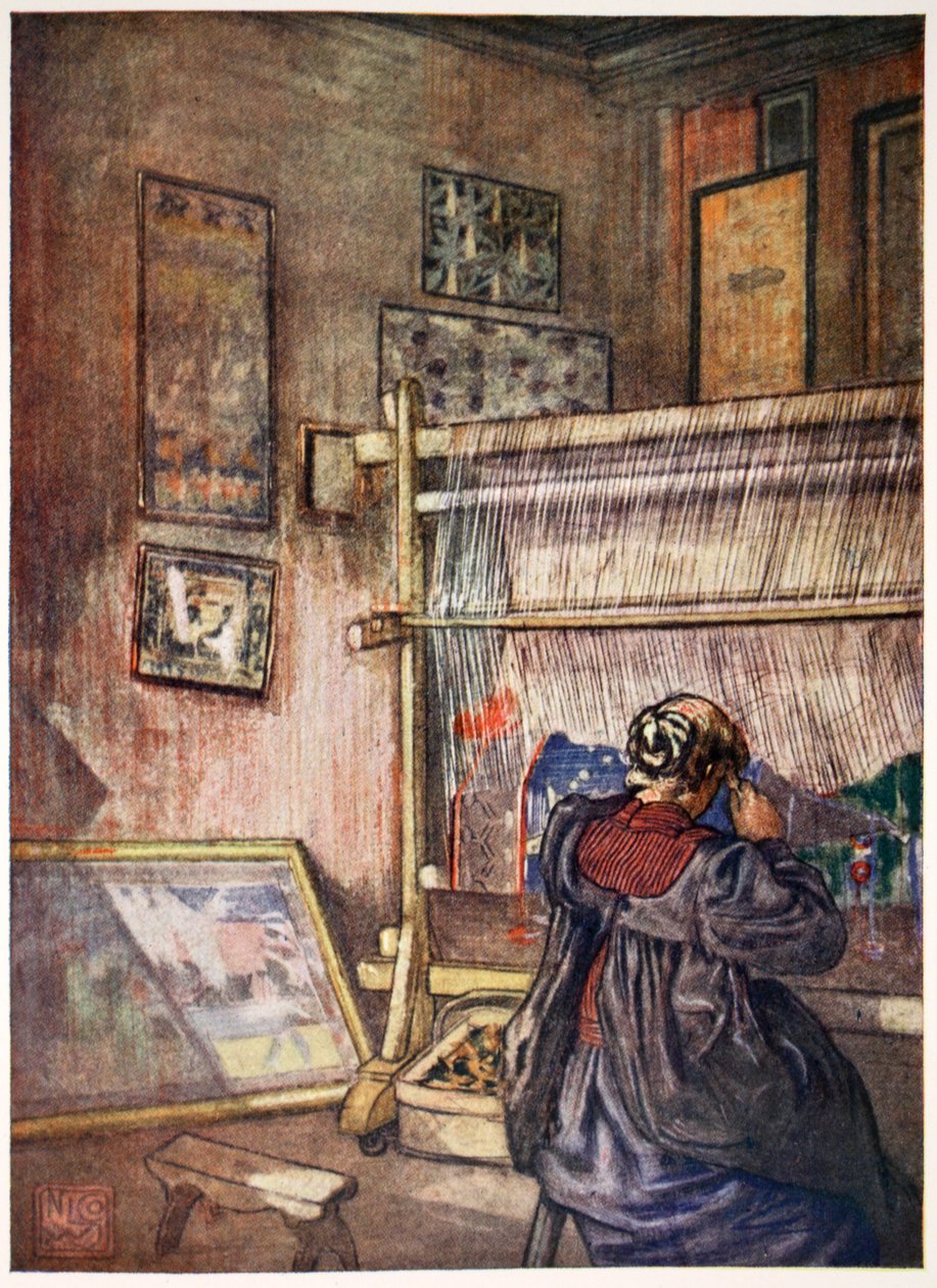 Tworzenie rodzimego gobelinu, 1905 autorstwa Nico Jungman