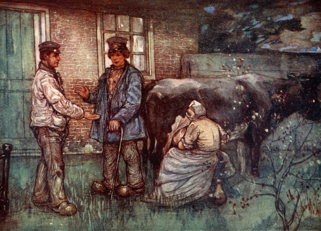 Sprzedaż krowy, 1904 autorstwa Nico Jungman