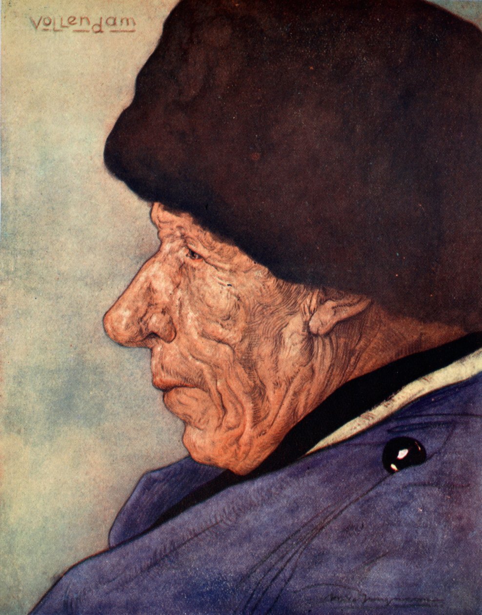 Głowa mężczyzny, Volendam, 1904 autorstwa Nico Jungman