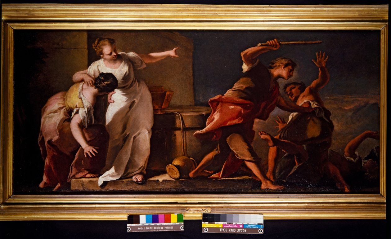 Moses & Daughter of Jerusalem (canvas) autorstwa Nicolò Grassi