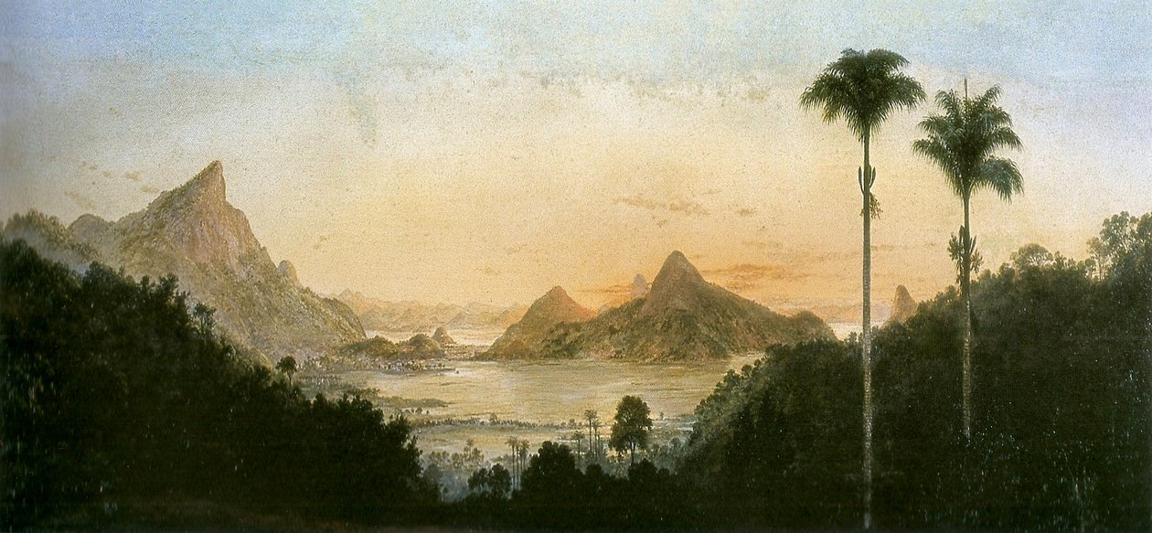Laguna Rodrigo de Freitas, Rio de Janeiro autorstwa Nicola Antonio Facchinetti