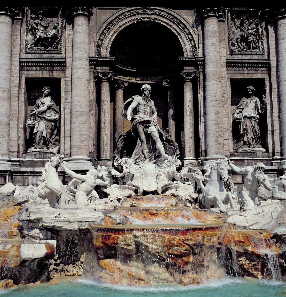Fontanna di Trevi, zbudowana 1732-62 (marmur) autorstwa Nicola Salvi