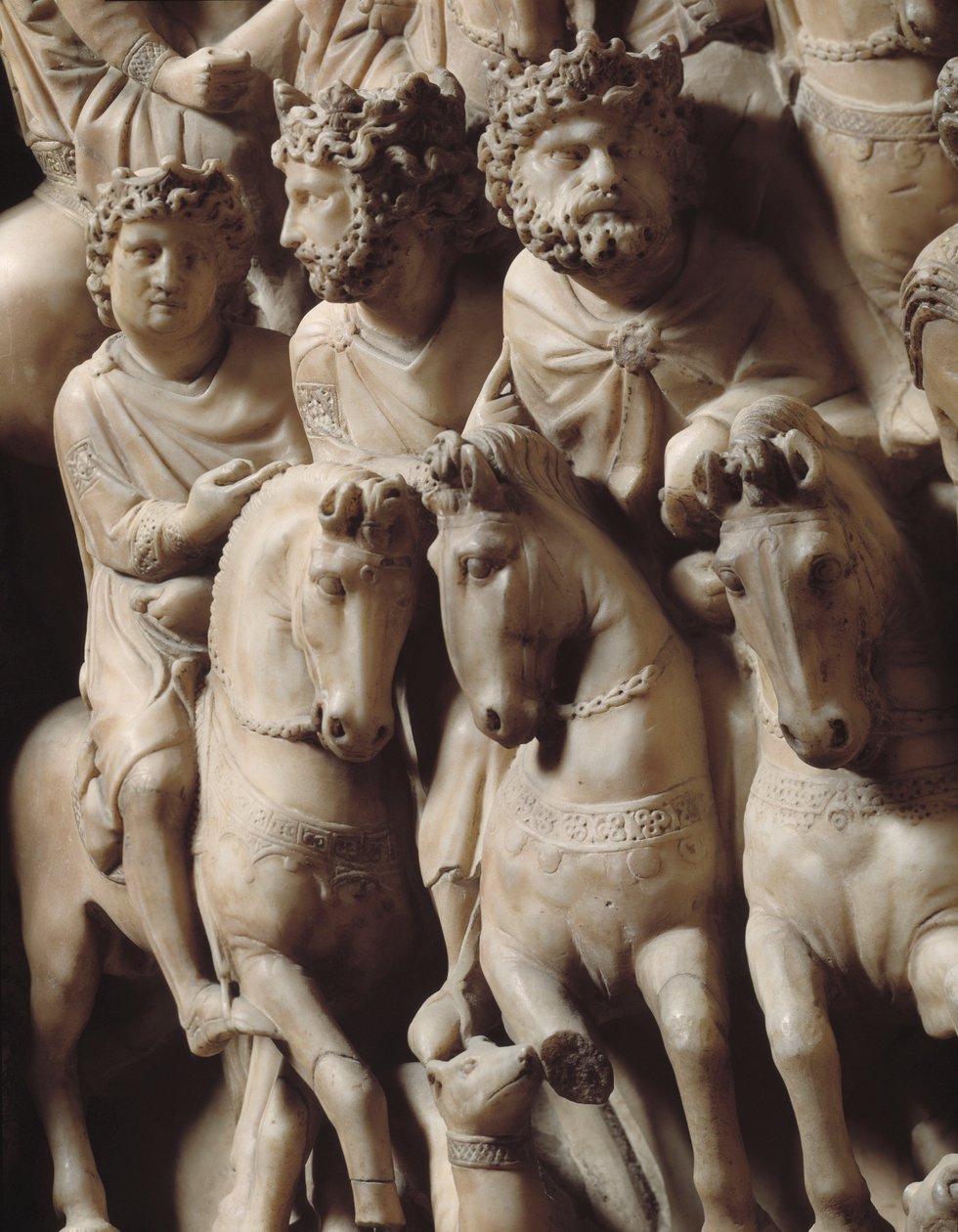 Relief Relief Trzech Króli z marmurowej puulary autorstwa Nicola Pisano autorstwa Nicola Pisano