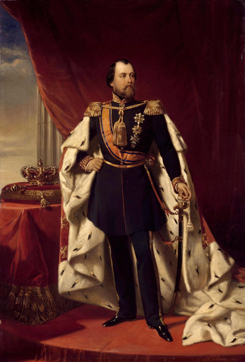Portret Wilhelma III, króla Niderlandów autorstwa Nicolaas Pieneman