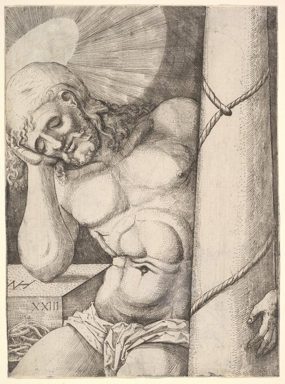 Mąż boleści przy kolumnie, 1523. autorstwa Nicolaas Hogenberg