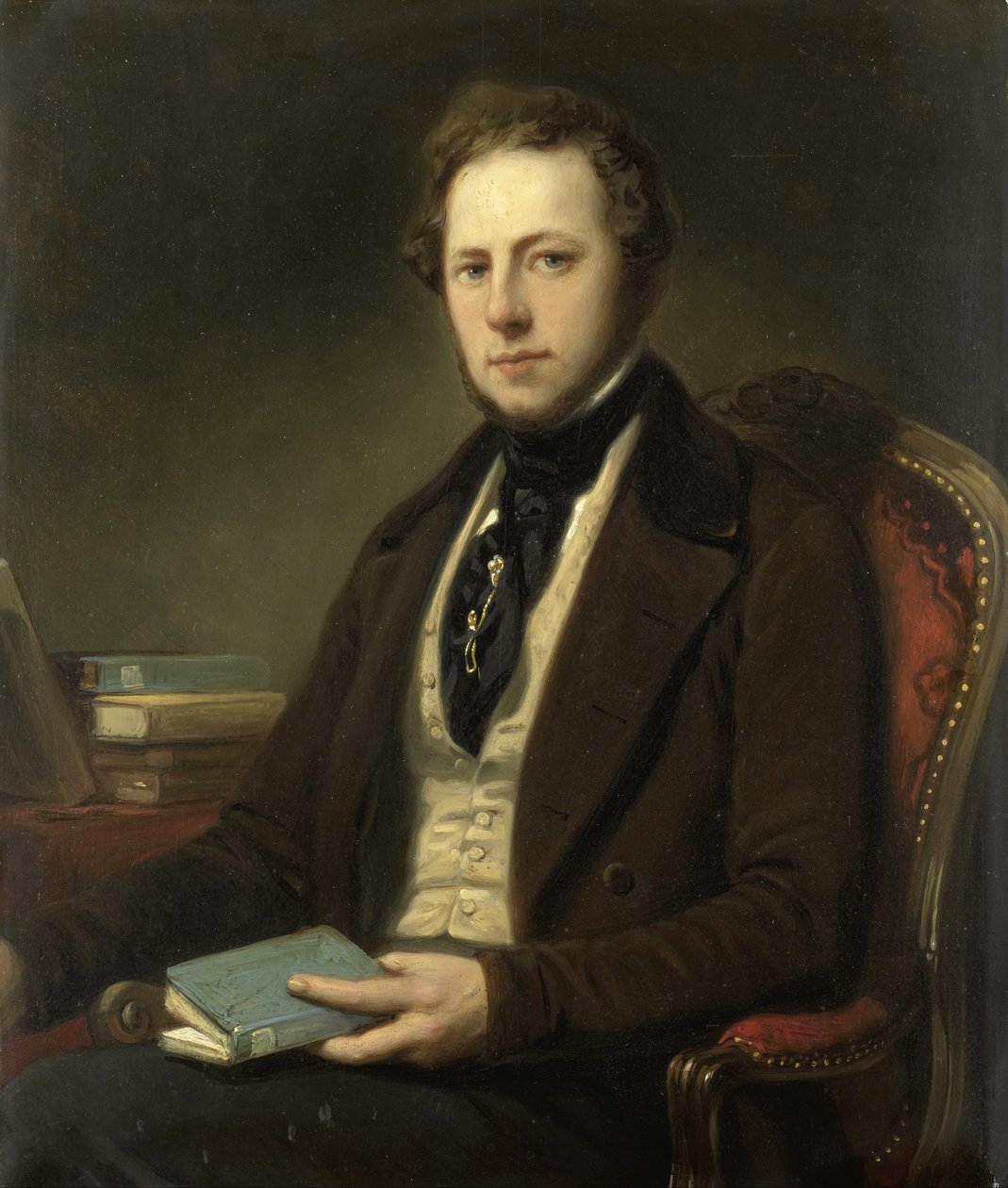 Portret mężczyzny, być może Petrus Augustus de Genestet (1829-1861) autorstwa Nicolaas Pieneman (attributed to)