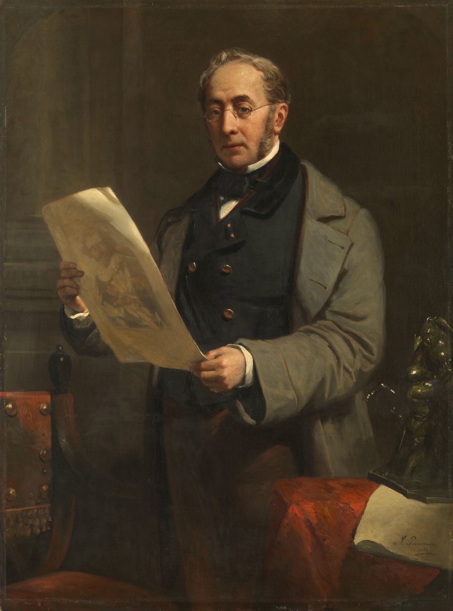 Portret Jacoba de Vos Jacobszoon (1803-1878). Kolekcjoner sztuki w Amsterdamie i właściciel Galerii Historycznej De Vos autorstwa Nicolaas Pieneman