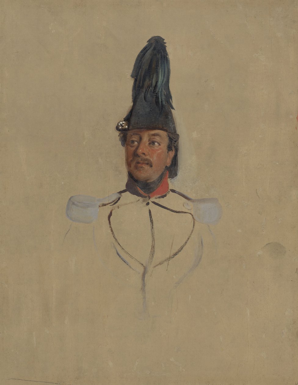 Studium portretowe kapitana T.S. nabal autorstwa Nicolaas Pieneman