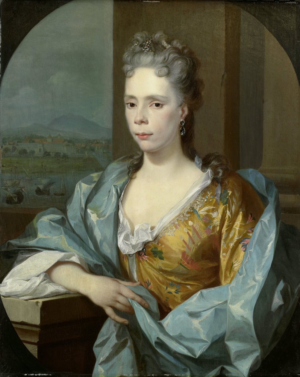 Portret Elisabeth van Riebeeck, córki Abrahama van Riebeecka, żony Gerarda van Oostena autorstwa Nicolaas Verkolje