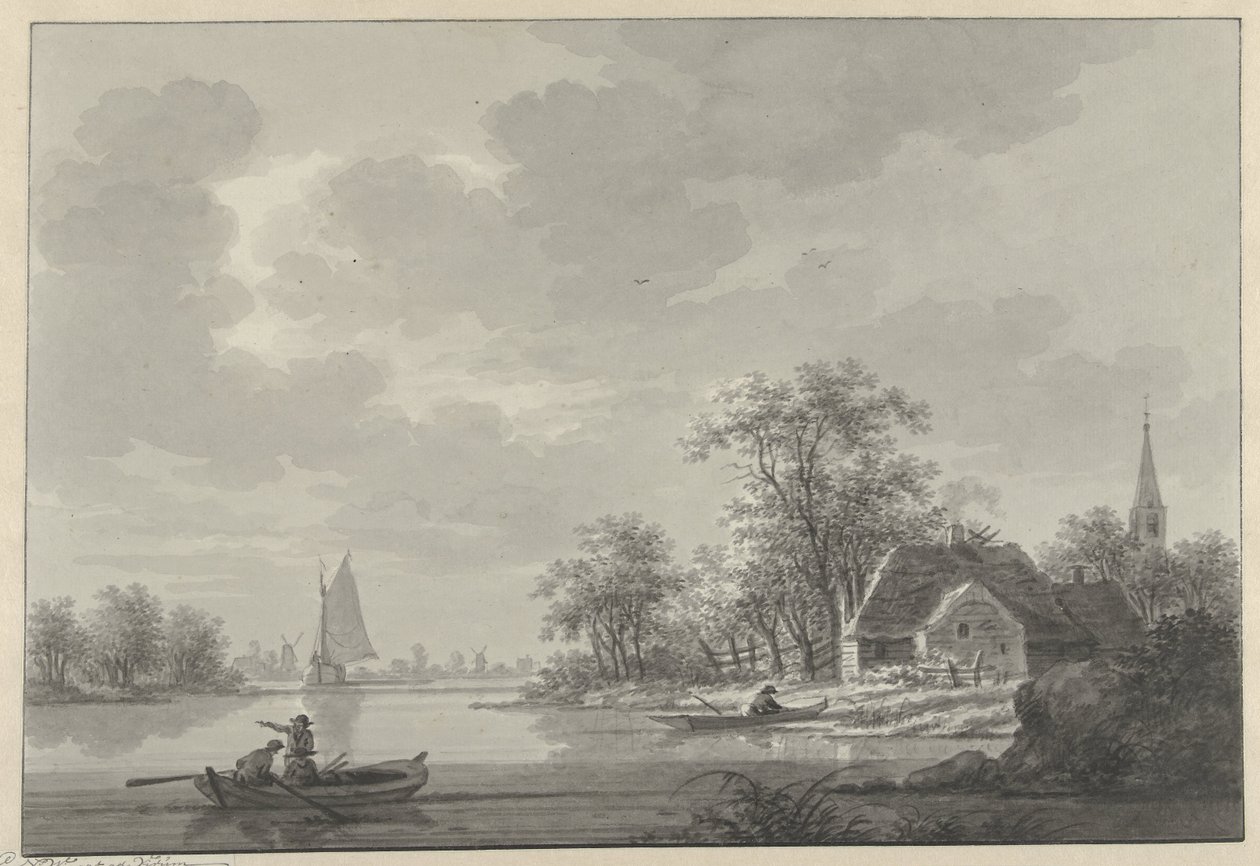 Wioska Capelle aan de IJssel autorstwa Nicolaas Wicart
