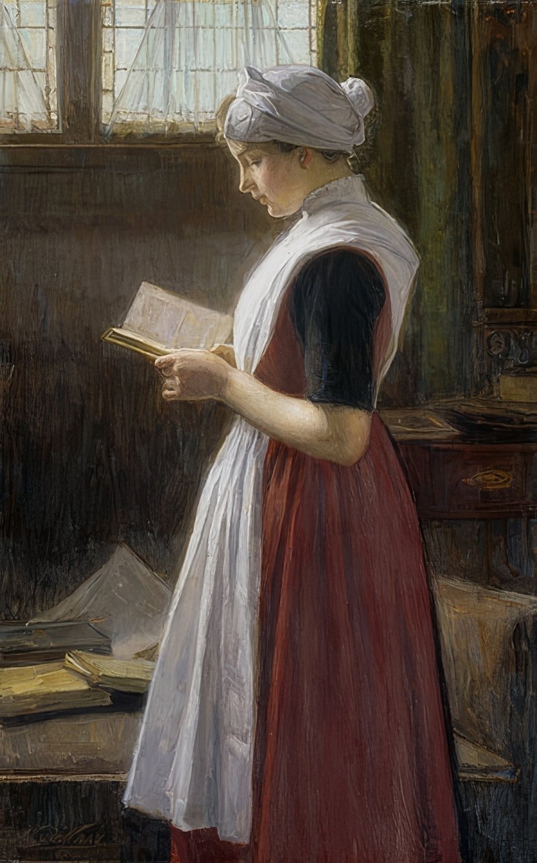 Amsterdamska sierota dziewczyna. około 1890-1910 autorstwa Nicolaas van der Waay