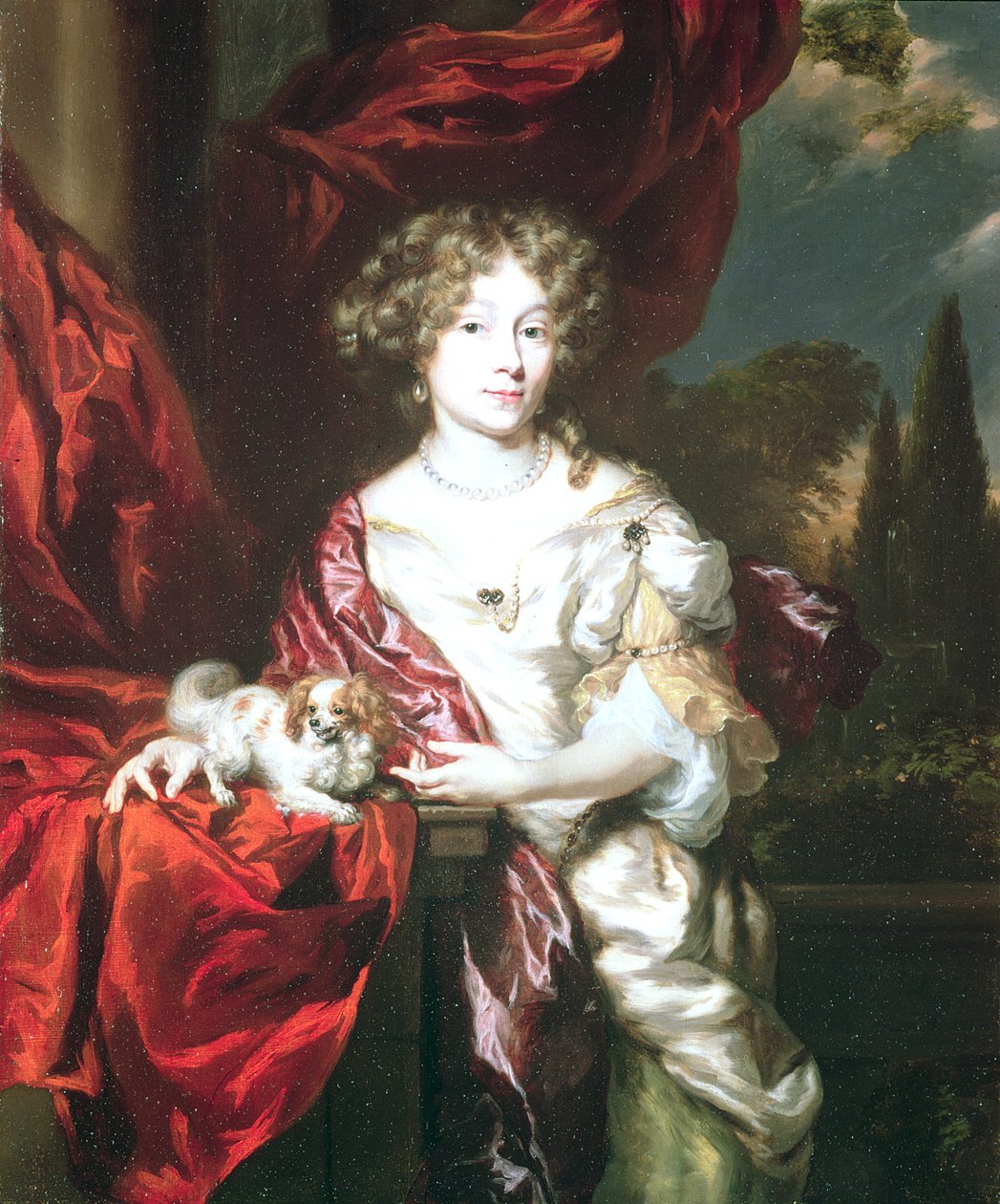 Portret damy, 1677 autorstwa Nicolaes Maes