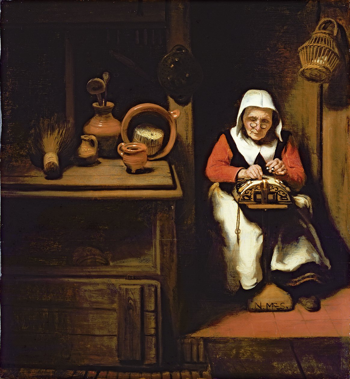 Koronkarnia autorstwa Nicolaes Maes