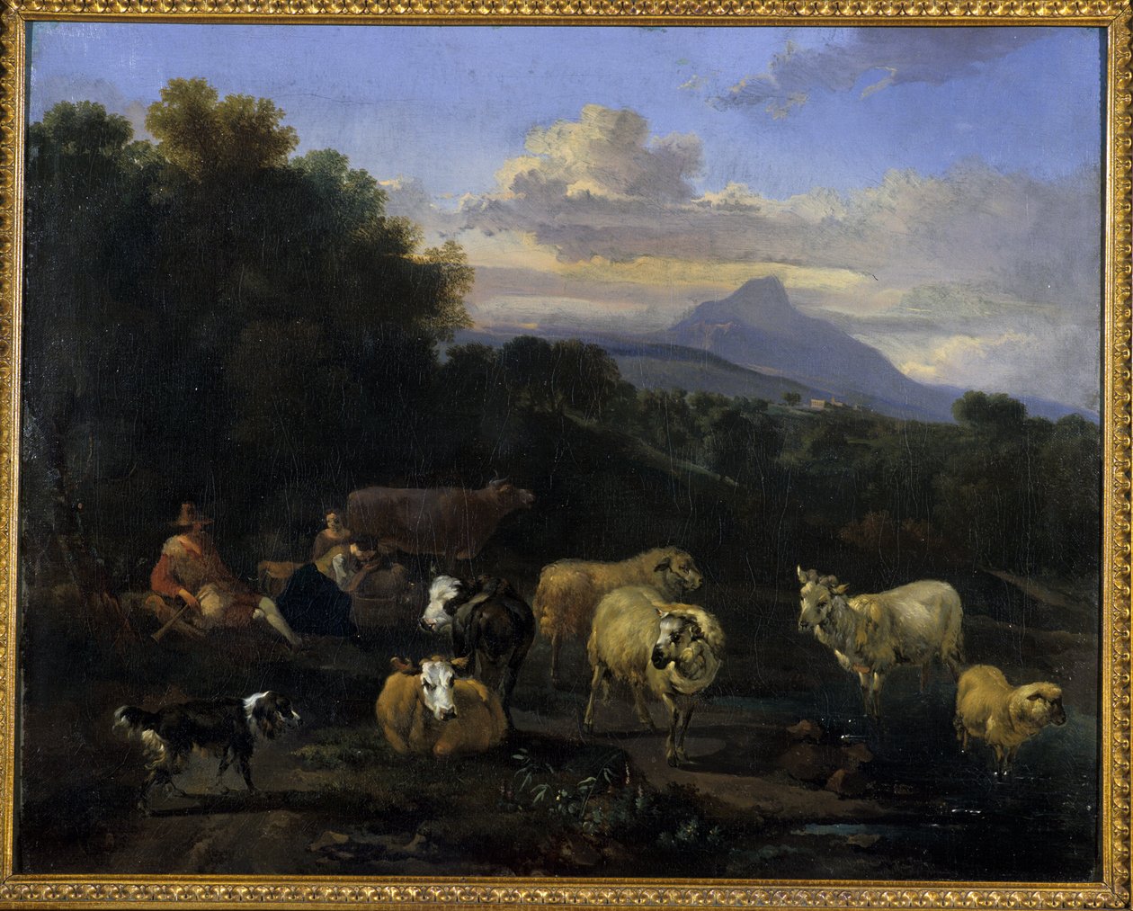 Letni wieczór we Włoszech, 1660 autorstwa Nicolaes Pietersz. Berchem