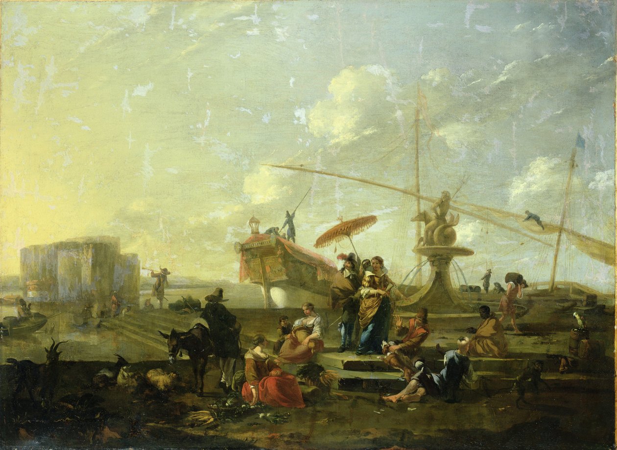 Stary Port w Genui autorstwa Nicolaes Pietersz. Berchem