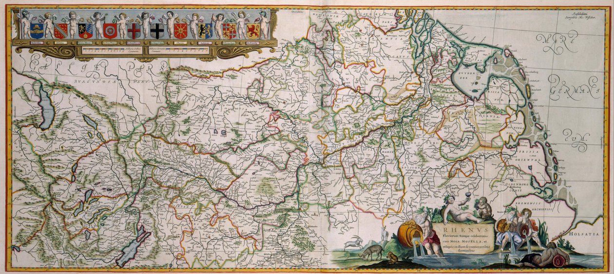 Przepływ Renu autorstwa Nicolaes Visscher