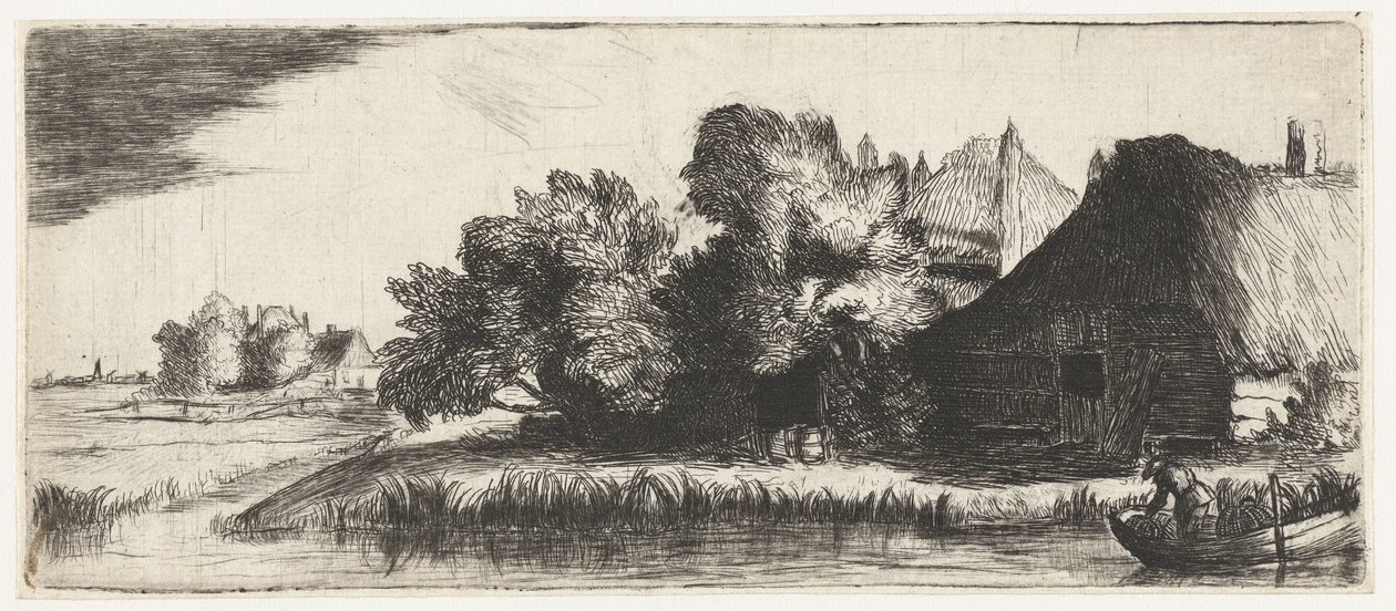 Krajobraz z farmą autorstwa Nicolaes Anthoni Flinck (attributed to)