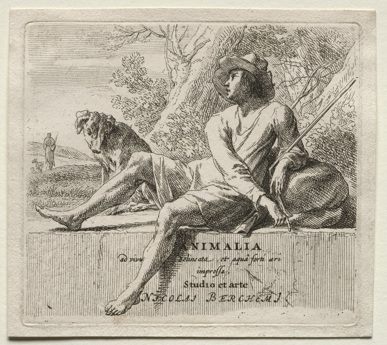 Animalia: Frontyspis, Owczarek i Pies autorstwa Nicolaes Berchem