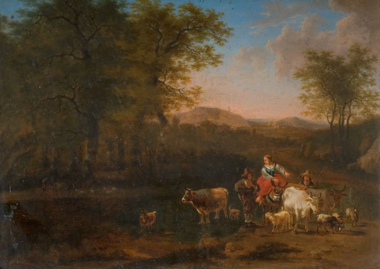 Krajobraz pasterski z postaciami, 1683. autorstwa Nicolaes Berchem