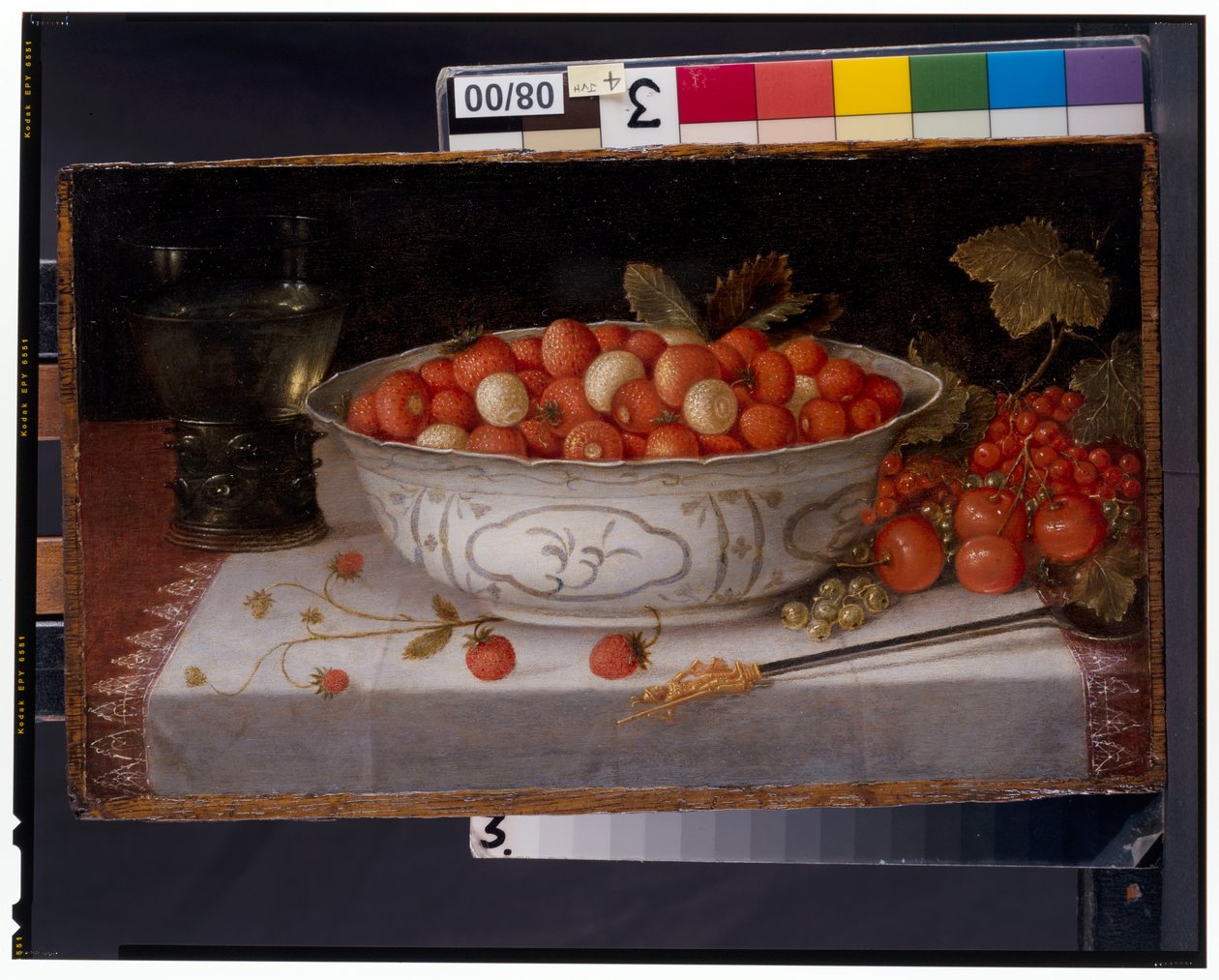 Martwa natura Fraises-De-Bois w porcelanowej misce Wanli autorstwa Nicolaes Gillis