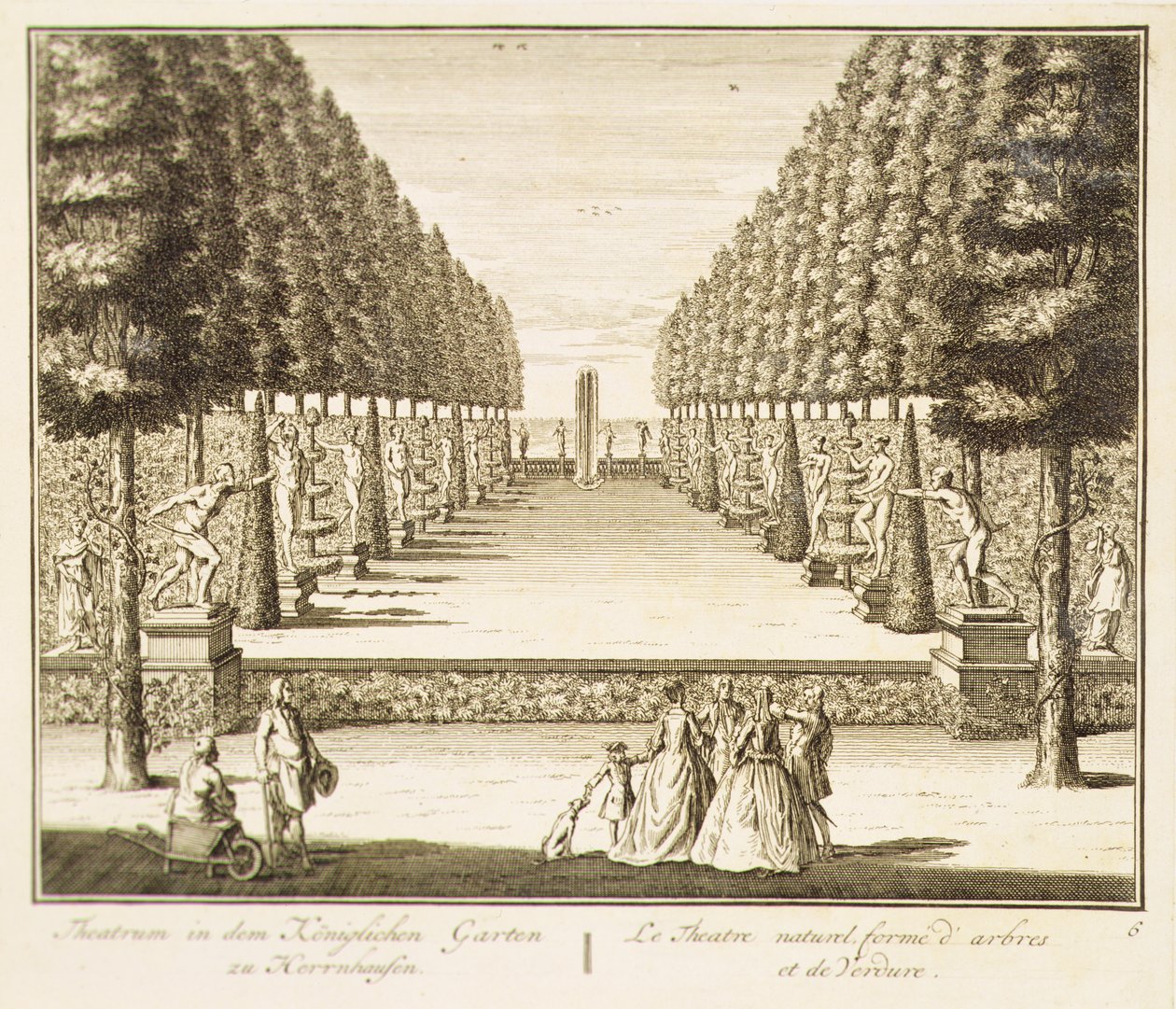 Naturalny teatr drzew i żywopłotów (rycina) autorstwa Nicolaes Jansz  Visscher