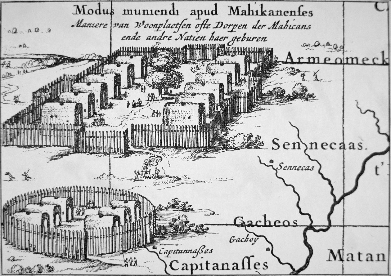 Wioska Irokezów autorstwa Nicolaes Jansz  Visscher