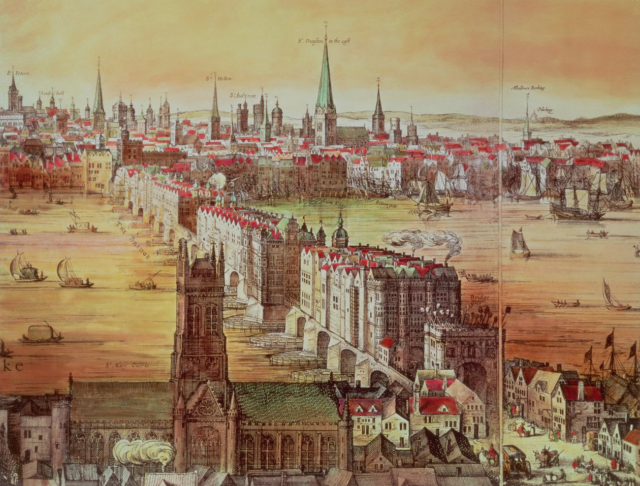 Old London Bridge, fragment z 