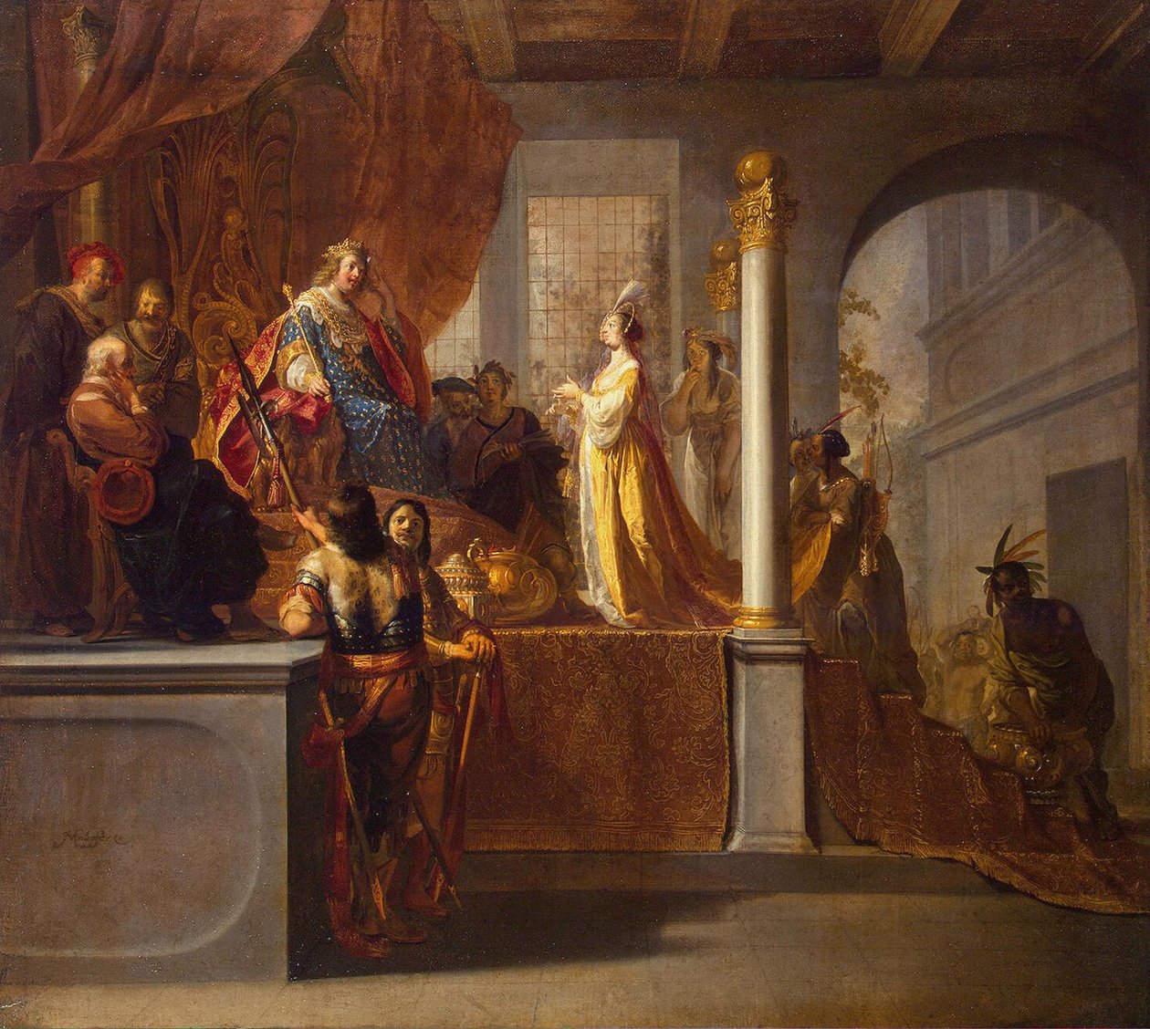 Królowa Saby przed Salomonem, 1640s autorstwa Nicolaes Knüpfer