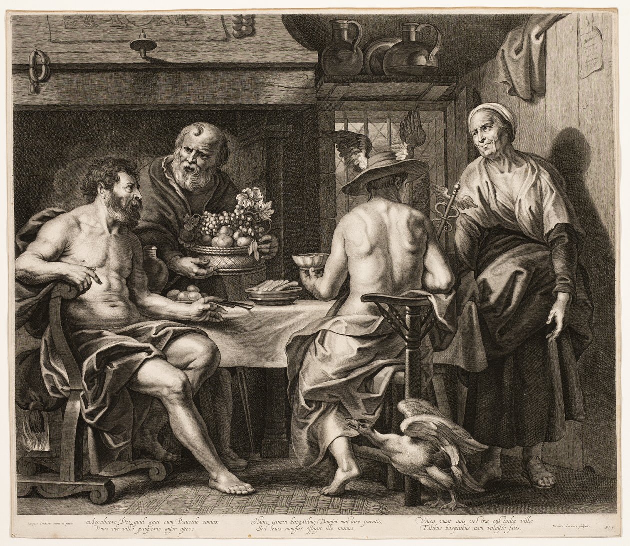Jowisz i Merkury z Baucis i Filemon autorstwa Nicolaes Lauwers