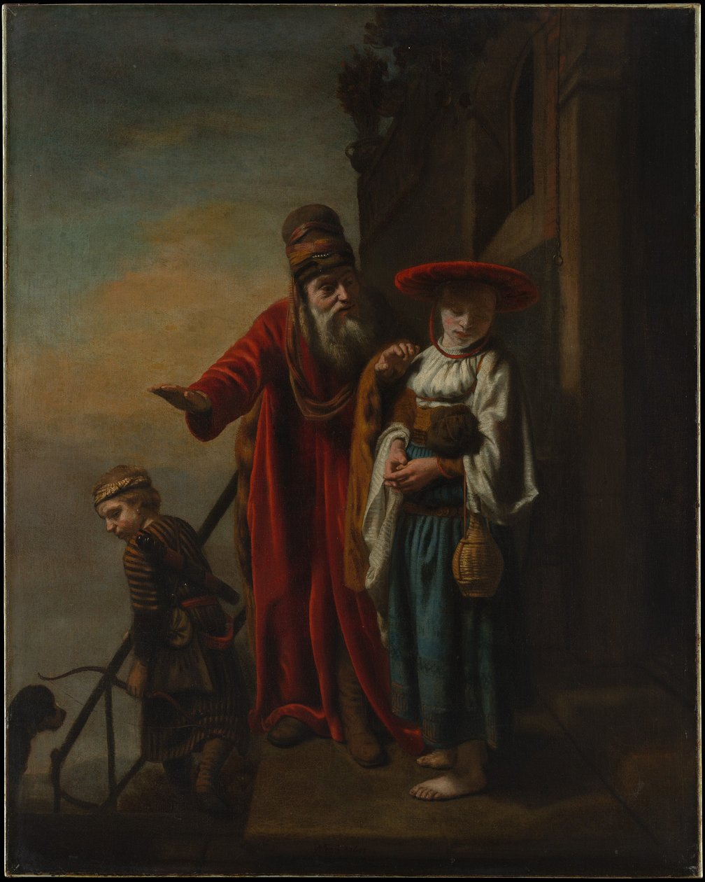 Abraham odrzucający Hagar i Ismaela autorstwa Nicolaes Maes