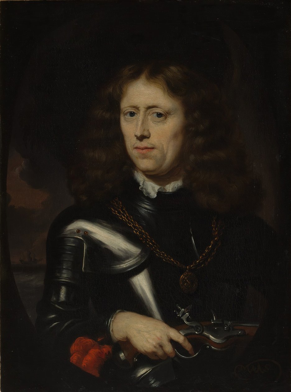 Admirał Jacob Binkes ur. ok. 1640, zm. 1677. autorstwa Nicolaes Maes