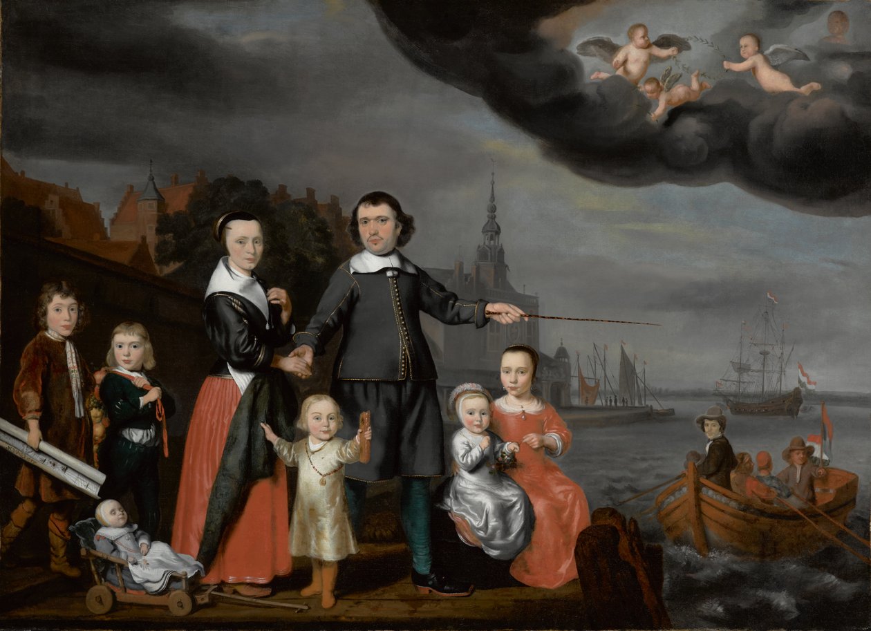 Kapitan Job Jansse Cuijter i jego rodzina, 1659 r. autorstwa Nicolaes Maes