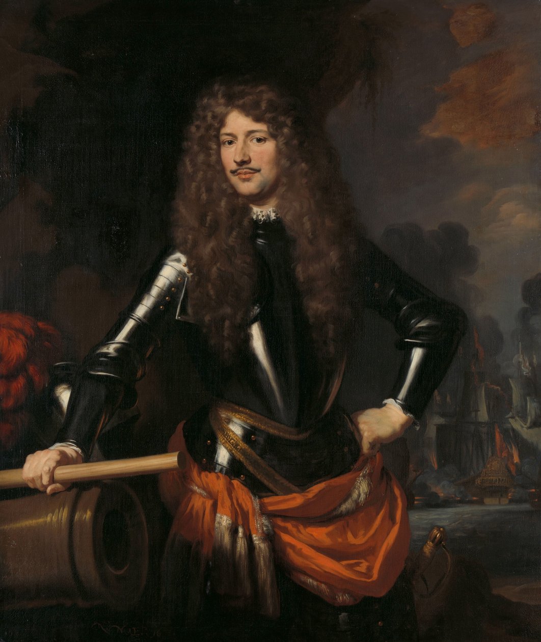 Cornelis Evertsen, admirał porucznik Zelandii Cornelisa Evertsena (1642-1706). Admirał porucznik Zeeland autorstwa Nicolaes Maes