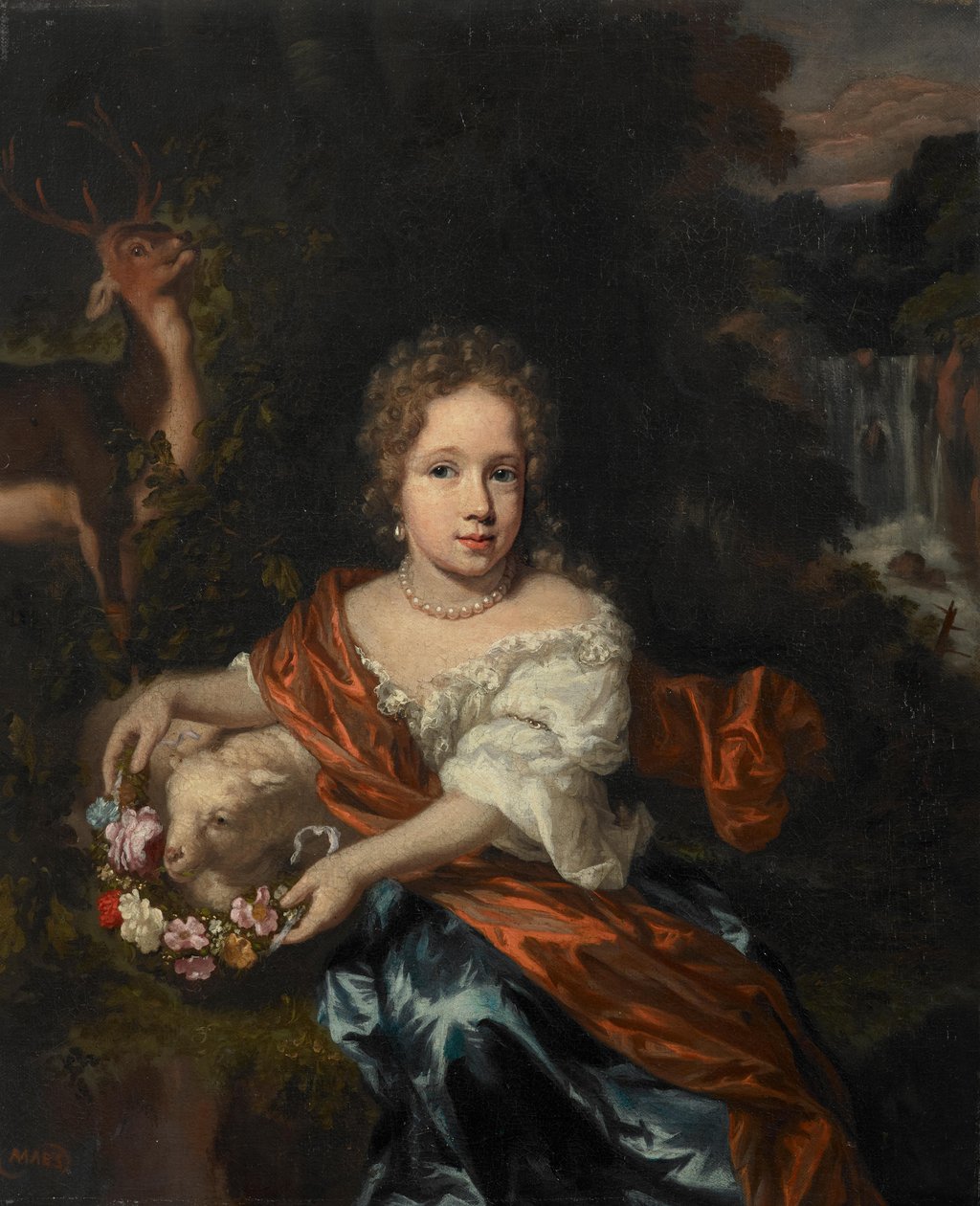 Holenderski: Portret nieznanej dziewczyny Portret nieznanej dziewczyny autorstwa Nicolaes Maes