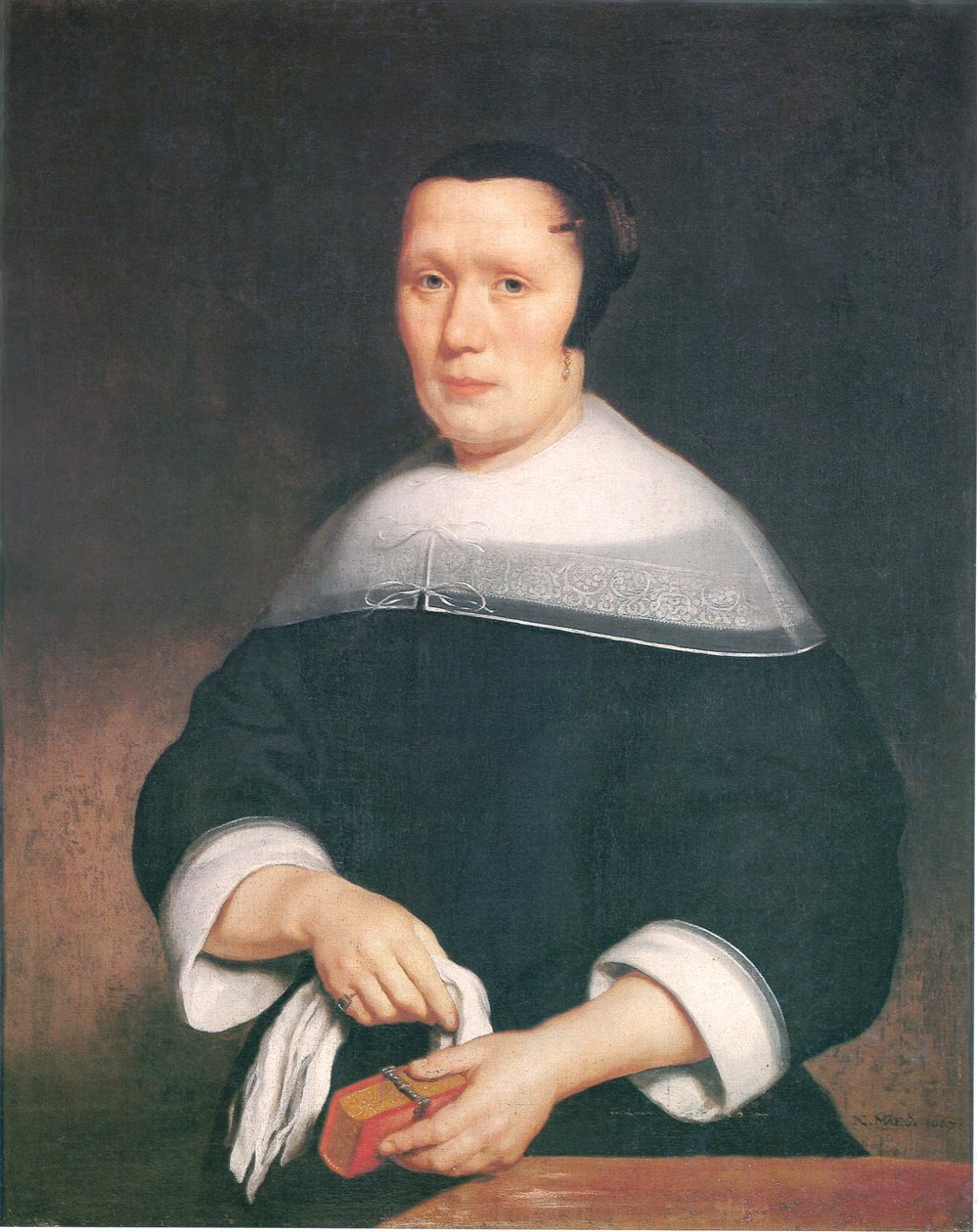 Portret kobiety - autorstwa Nicolaes Maes