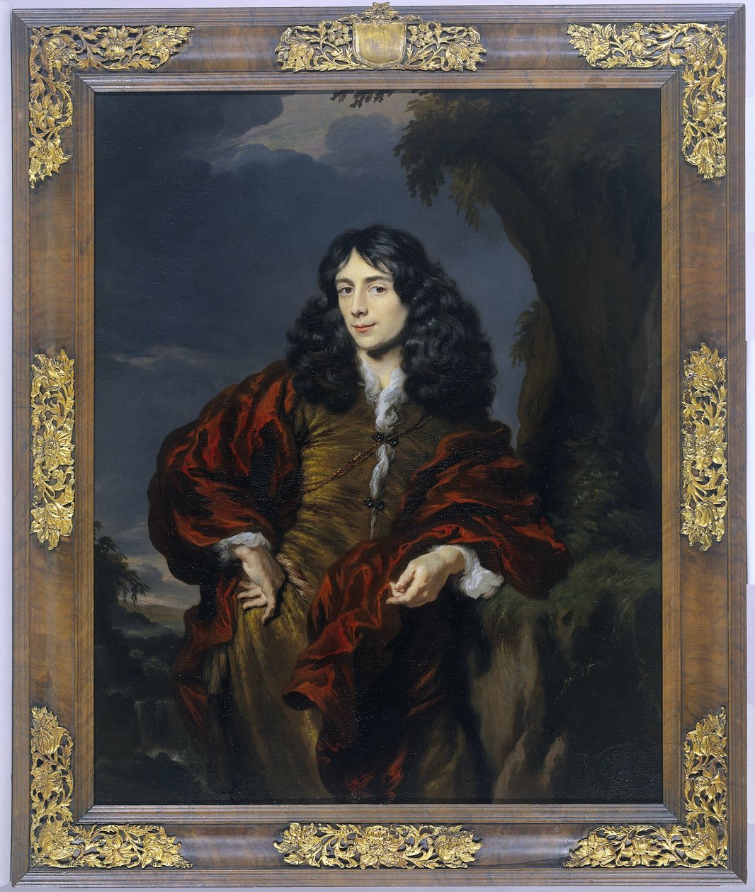 Portret młodego mężczyzny, prawdopodobnie Simona van Alphena (1650-1730) autorstwa Nicolaes Maes