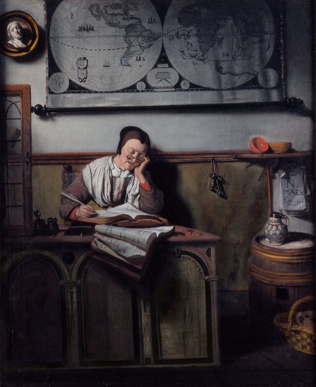 Opiekun konta autorstwa Nicolaes Maes