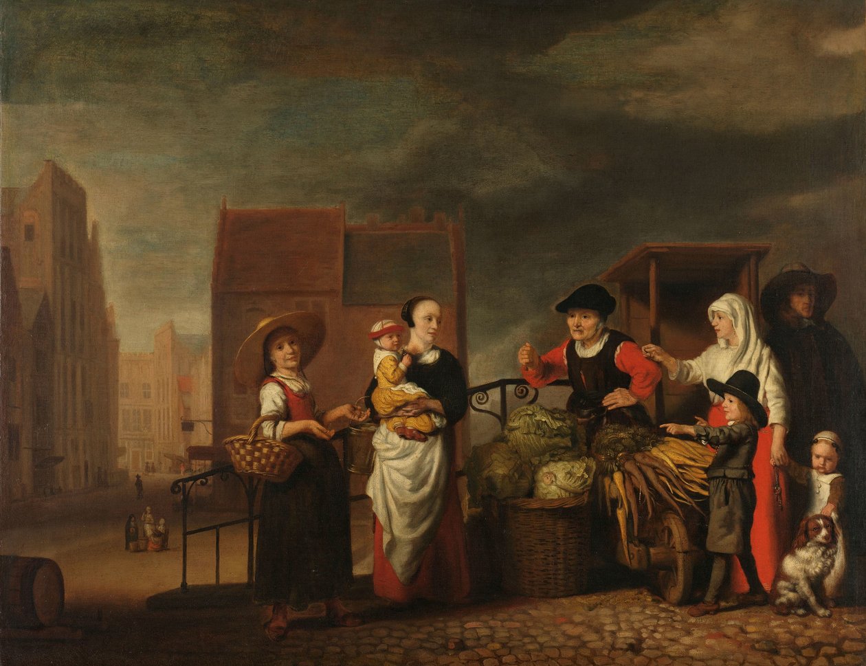 Rynek warzyw autorstwa Nicolaes Maes