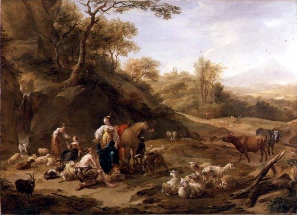 Granida i Daifilo autorstwa Nicolaes Pietersz. Berchem