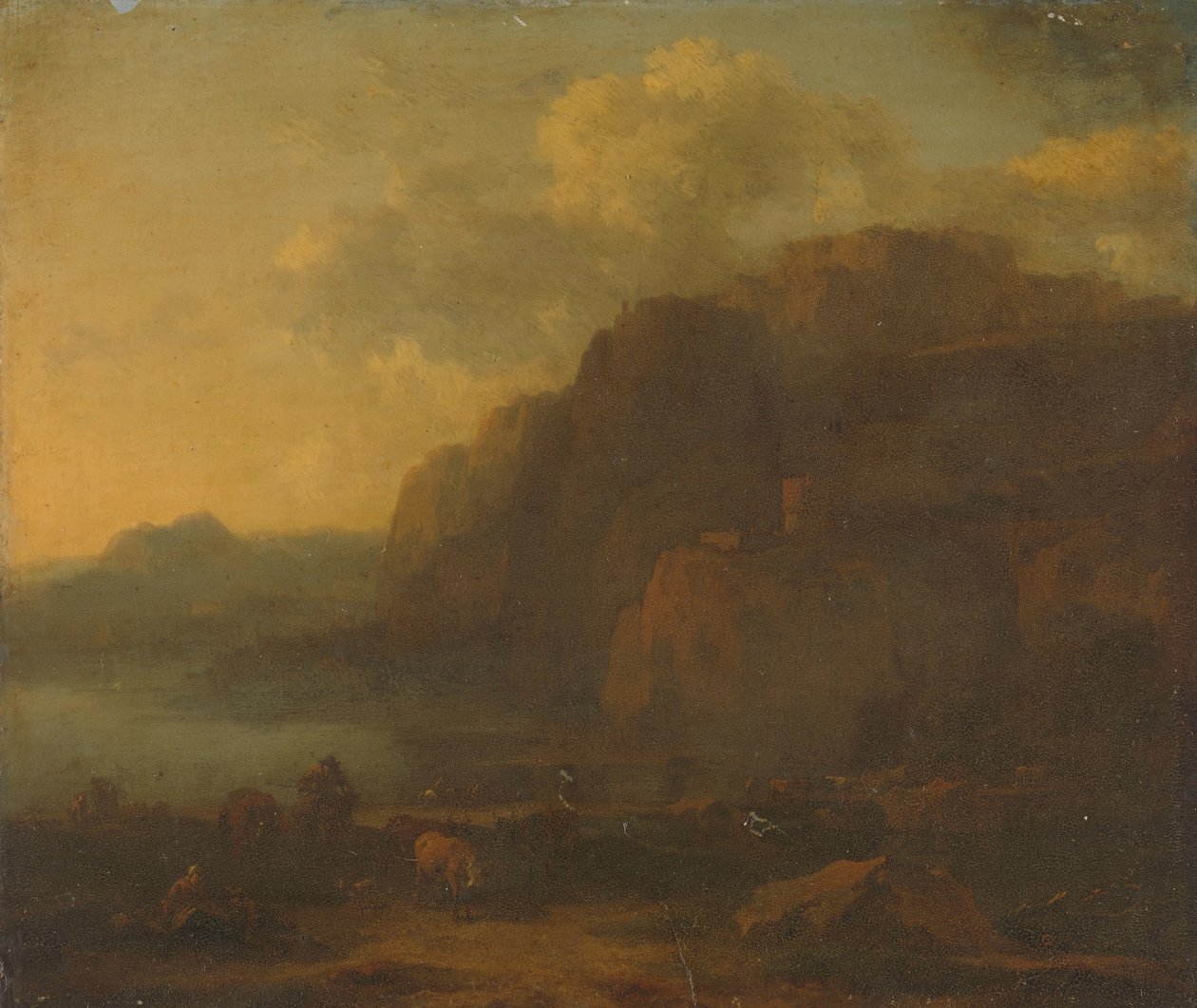 Włoski krajobraz autorstwa Nicolaes Pietersz Berchem