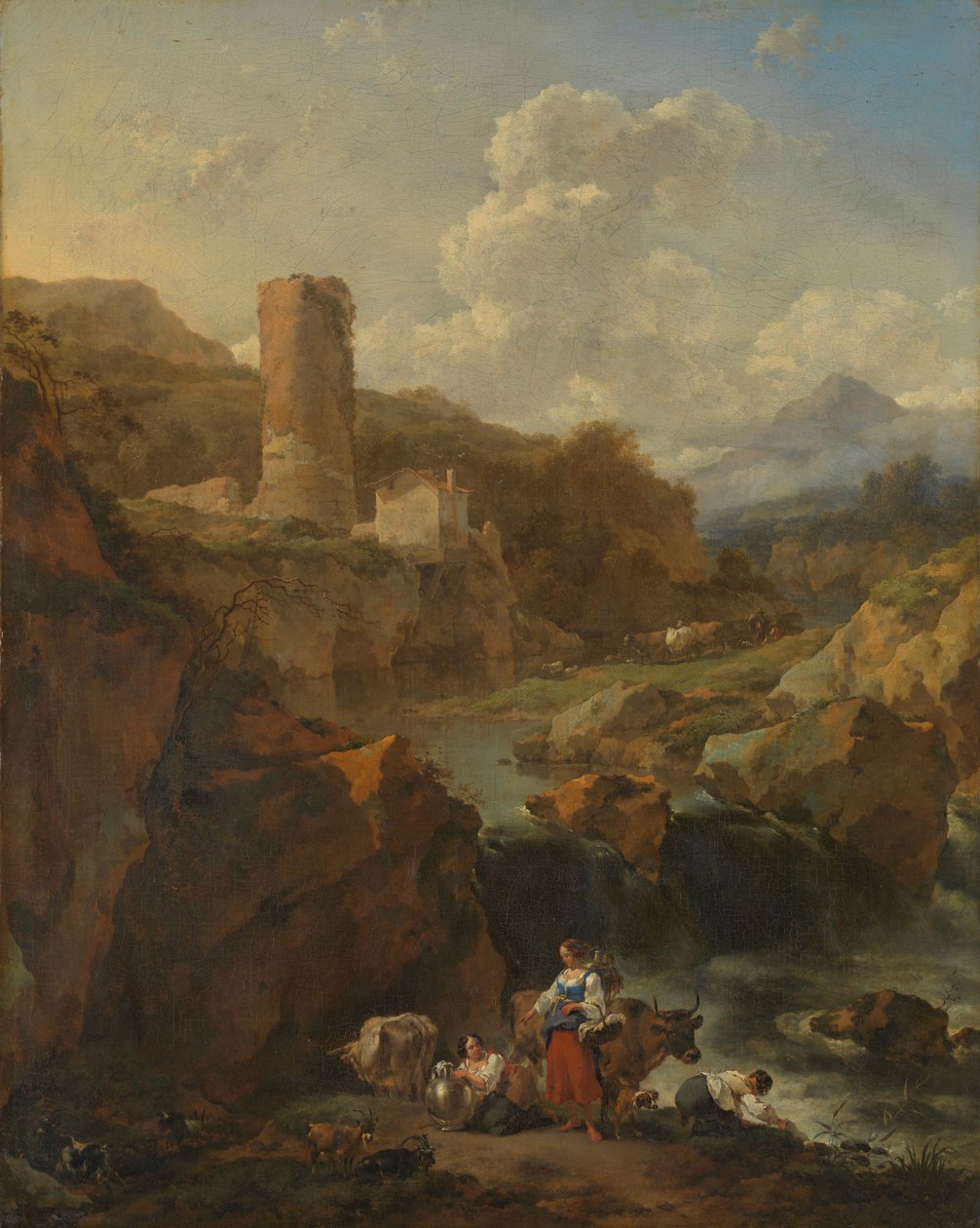 Włoski krajobraz autorstwa Nicolaes Pietersz Berchem