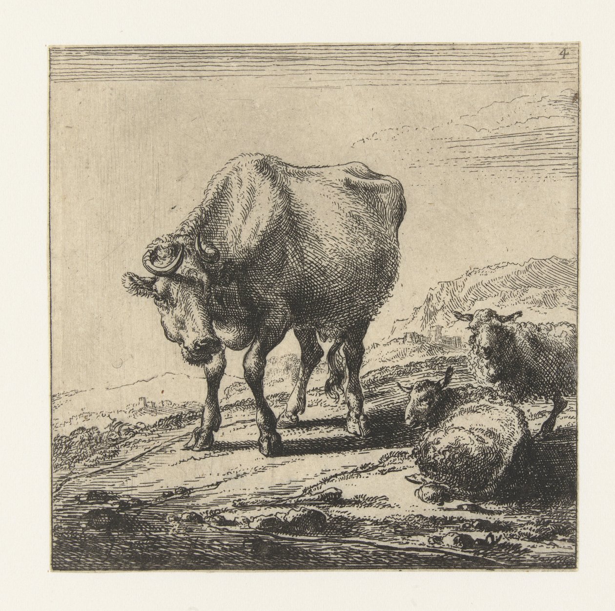 Krowa i dwie owce Krowy (tytuł serii) autorstwa Nicolaes Pietersz Berchem