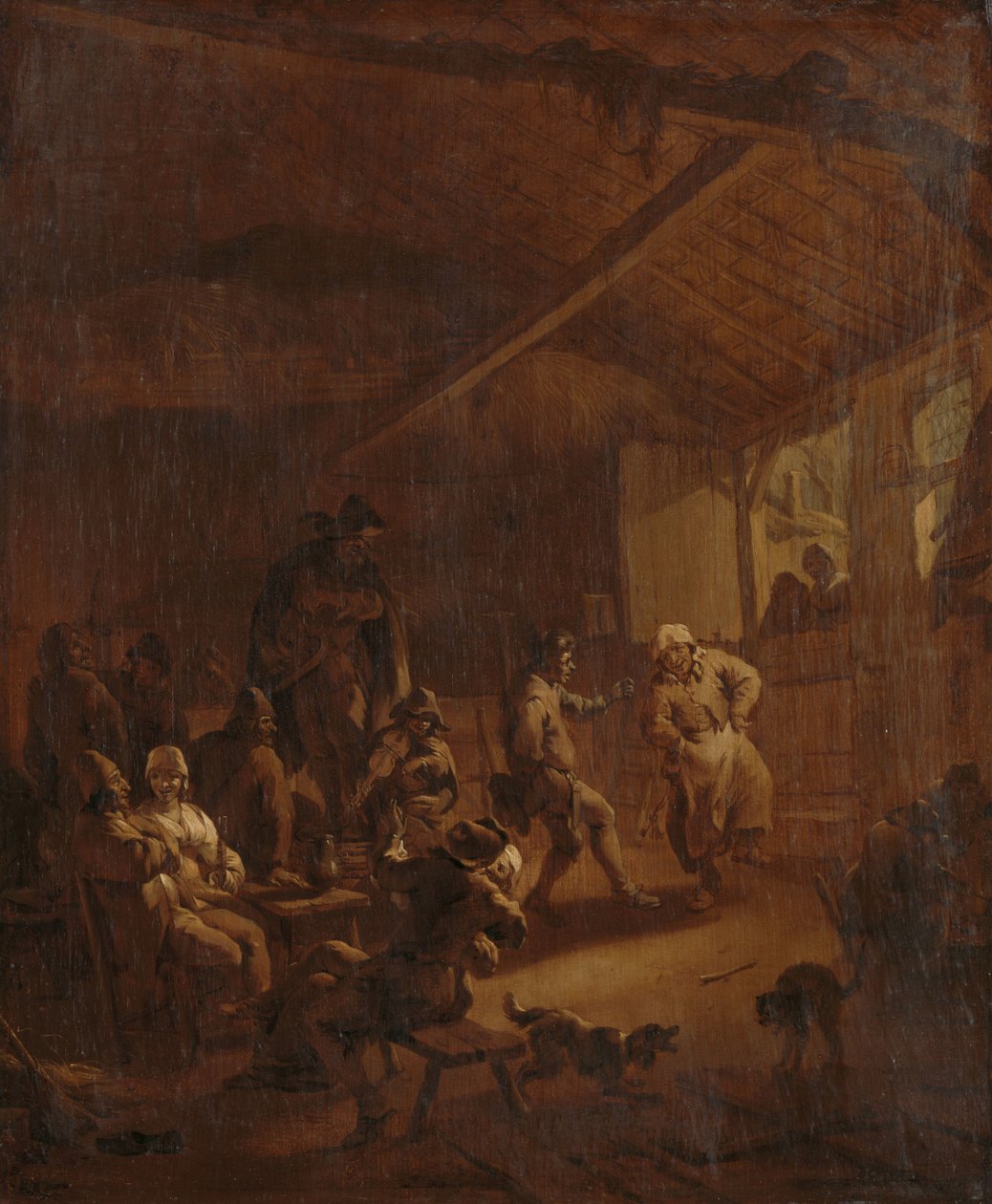 Chłopi tańczą w stodole autorstwa Nicolaes Pietersz Berchem